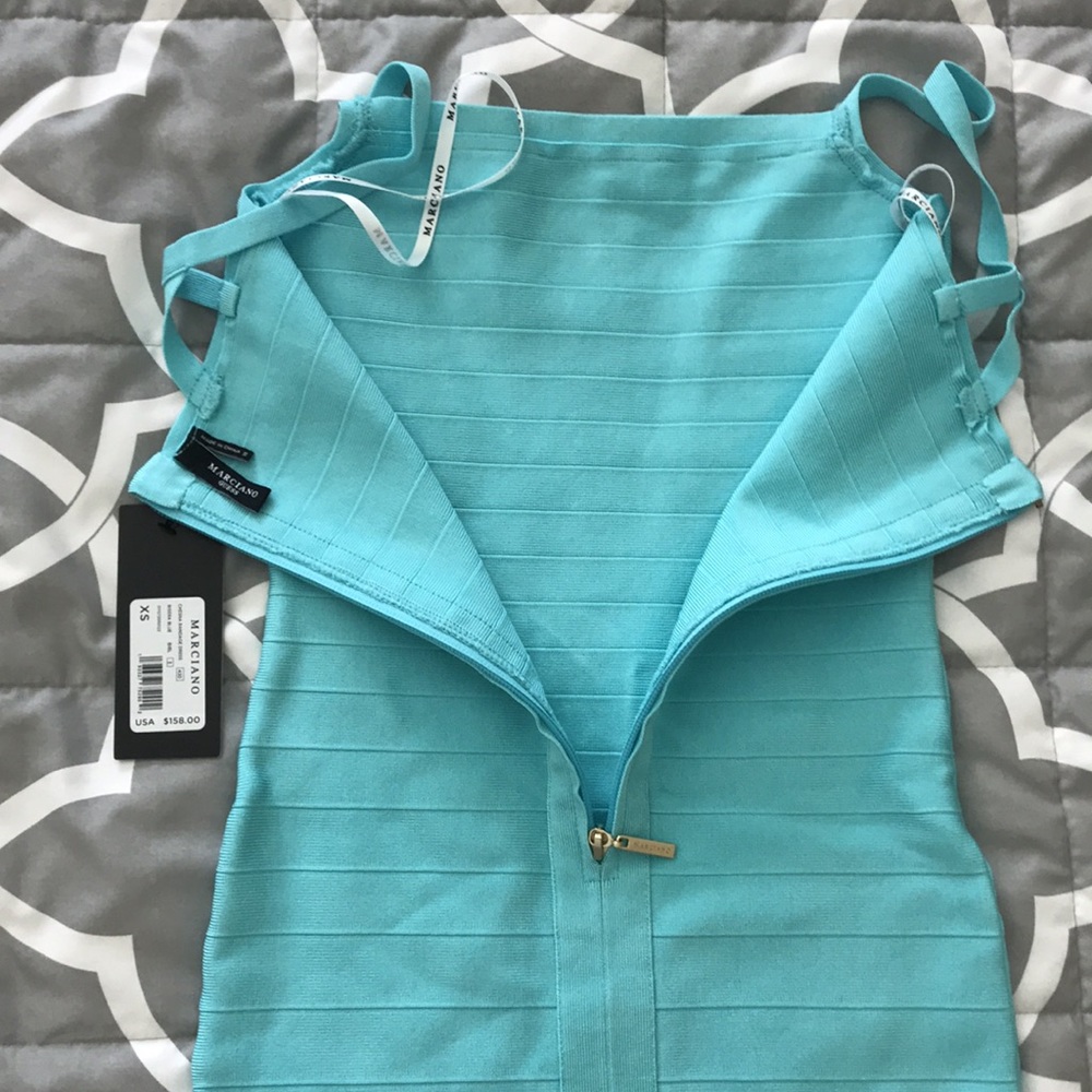 Marciano Chesna Bandage Dress Bisera Blue XS NWT - Picture 4 of 8